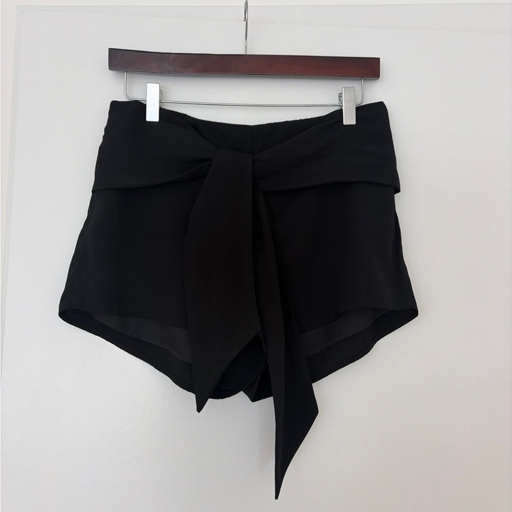 Jack by BB Dakota Black High-Waist Tie-Front Shorts